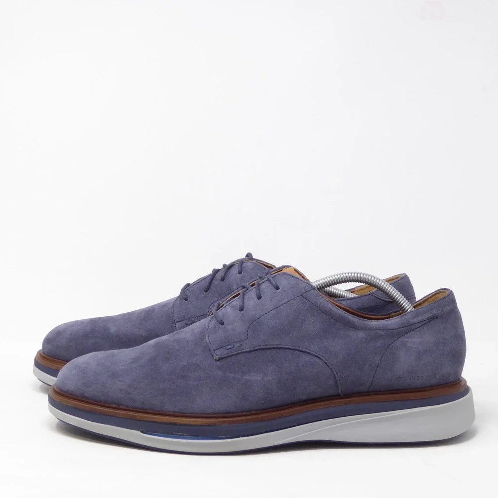 Johnston & Murphy Momentum Mens Amherst Oxfords Dress Shoes Blue Suede 13M